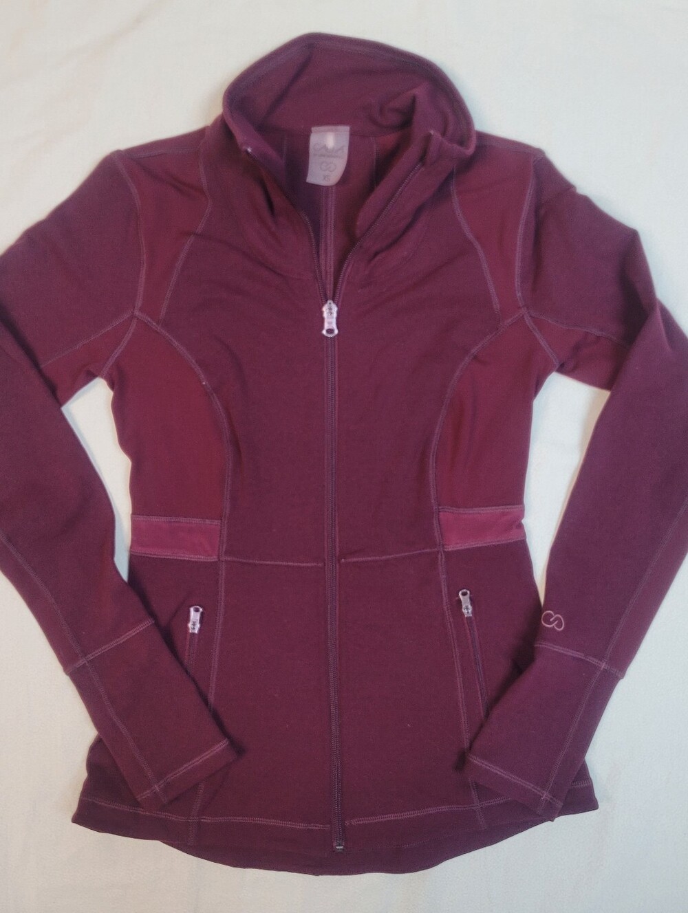 Calia womens XS long sleeve workout zip up active athletic running gear